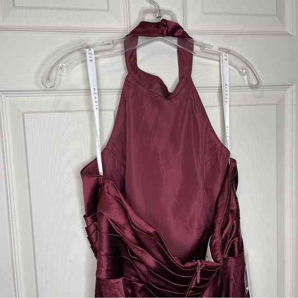 AZAZIE JEMMA
Cabernet Sheath Pleated Metallic Satin Dress Sz A14 - Picture 7 of 12